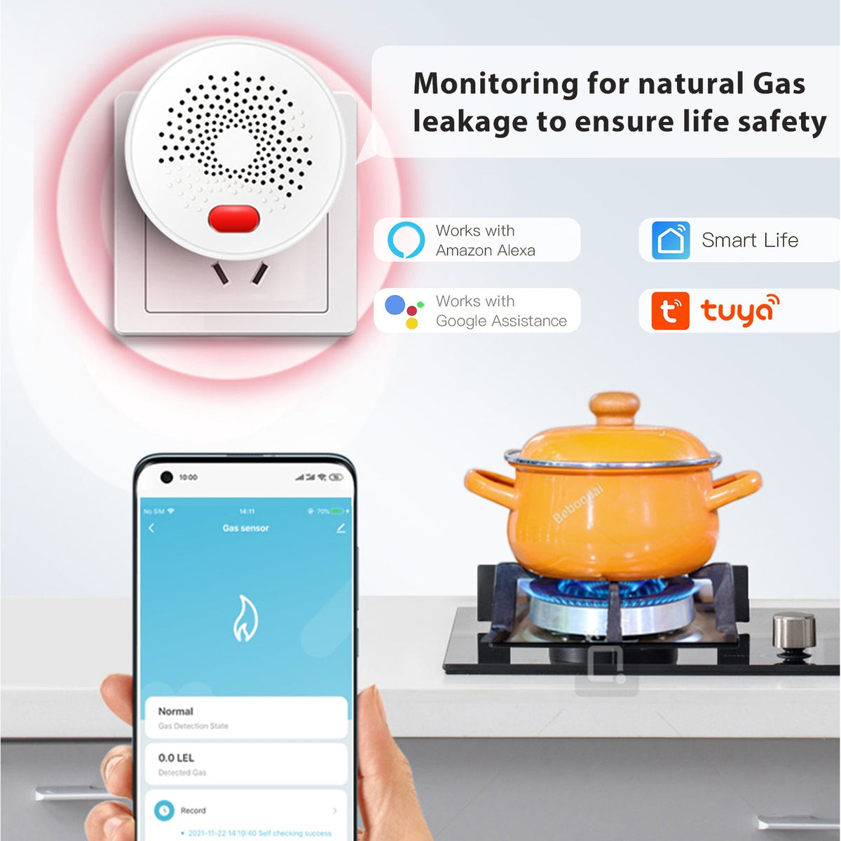 Smart Gas Alarm- Detector, Fire Fighting, Sensors