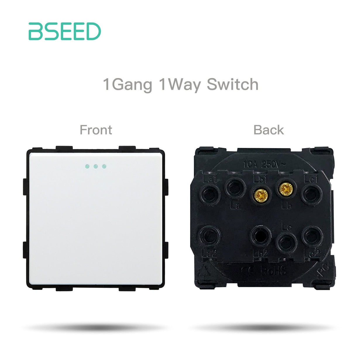 BSEED interruptor tactil Triple,1 Gang 1 Vía+ 1 Gang 1 Vía+1 Gang