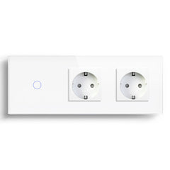 Bseed Smart WiFi 1/2/3 Gang Light Switches Multi Control With Double EU Normal Standard Wall Sockets Light Switches Bseedswitch 