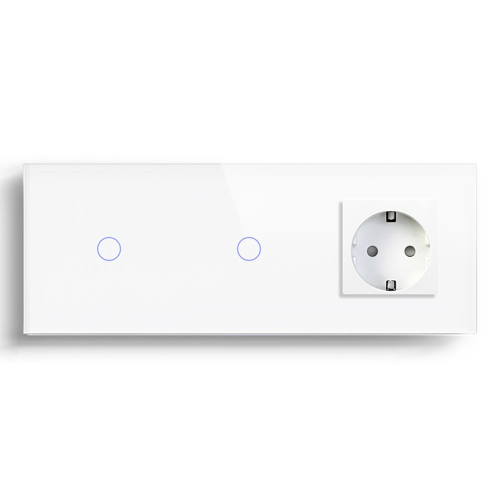 Bseed Double Zigbee Touch 1/2/3 Gang Light Switches Single Live Line Multi Control With EU Standard Not Smart Wall Sockets Light Switches Bseedswitch 