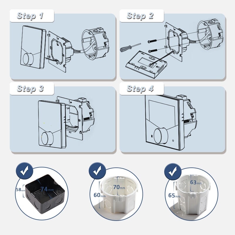 BSEED zigbee Floor Heating Room Thermostat Controller Rotary Button Thermostats Bseedswitch 