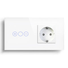 BSEED Touch dimmer 1gang 1/2/3 Way Light Switch With socket Power Outlets & Sockets Bseedswitch 