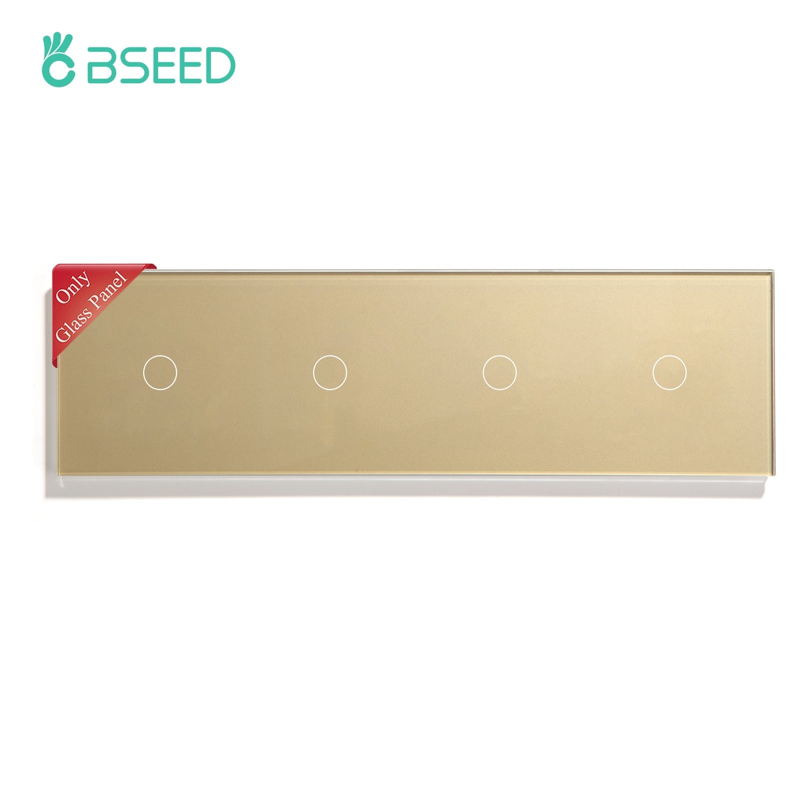 BSEED Glass Panel Only 299mm 4x 1/2/3 Gang Pearl DIY with Metal Frame Light Switches Bseedswitch 