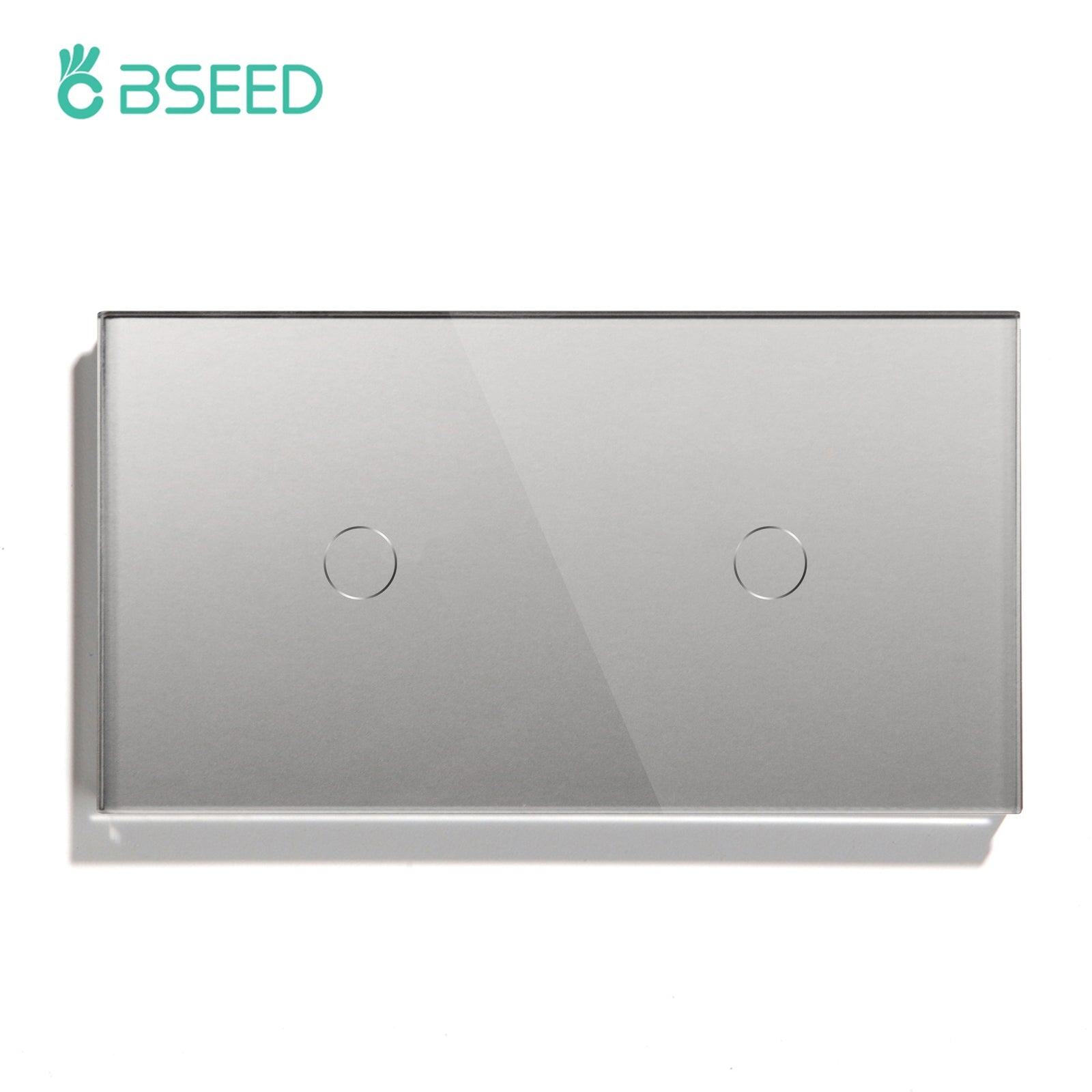 Bseed New Panel Double 1/2/3 Gang 1/2/3 Way Smart ZigBee Switch Light Switches Bseedswitch Grey 1Gang + 1Gang 