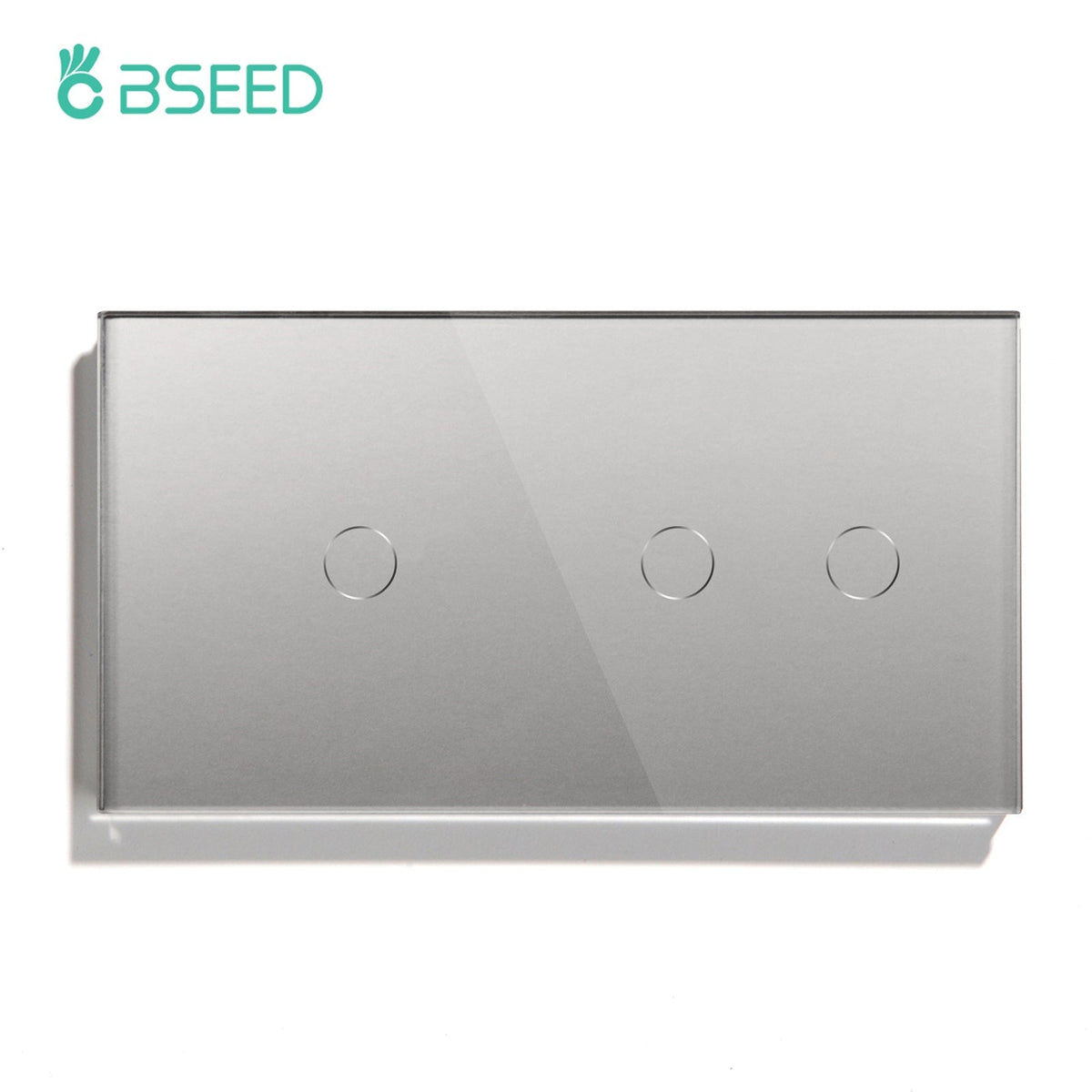 Bseed Double Touch Switch 1/2/3 Way 157mm 300W Wall Plates & Covers Bseedswitch Grey 1Gang + 2Gang 1Way