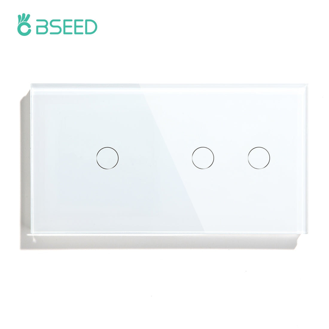 Bseed Double Touch Switch 1/2/3 Way 157mm 300W Wall Plates & Covers Bseedswitch White 1Gang + 2Gang 1Way