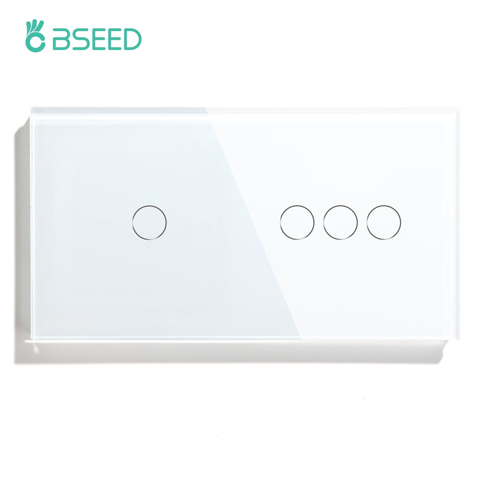 Bseed Double Touch Switch 1/2/3 Way 157mm 300W Wall Plates & Covers Bseedswitch White 1Gang + 3Gang 1Way