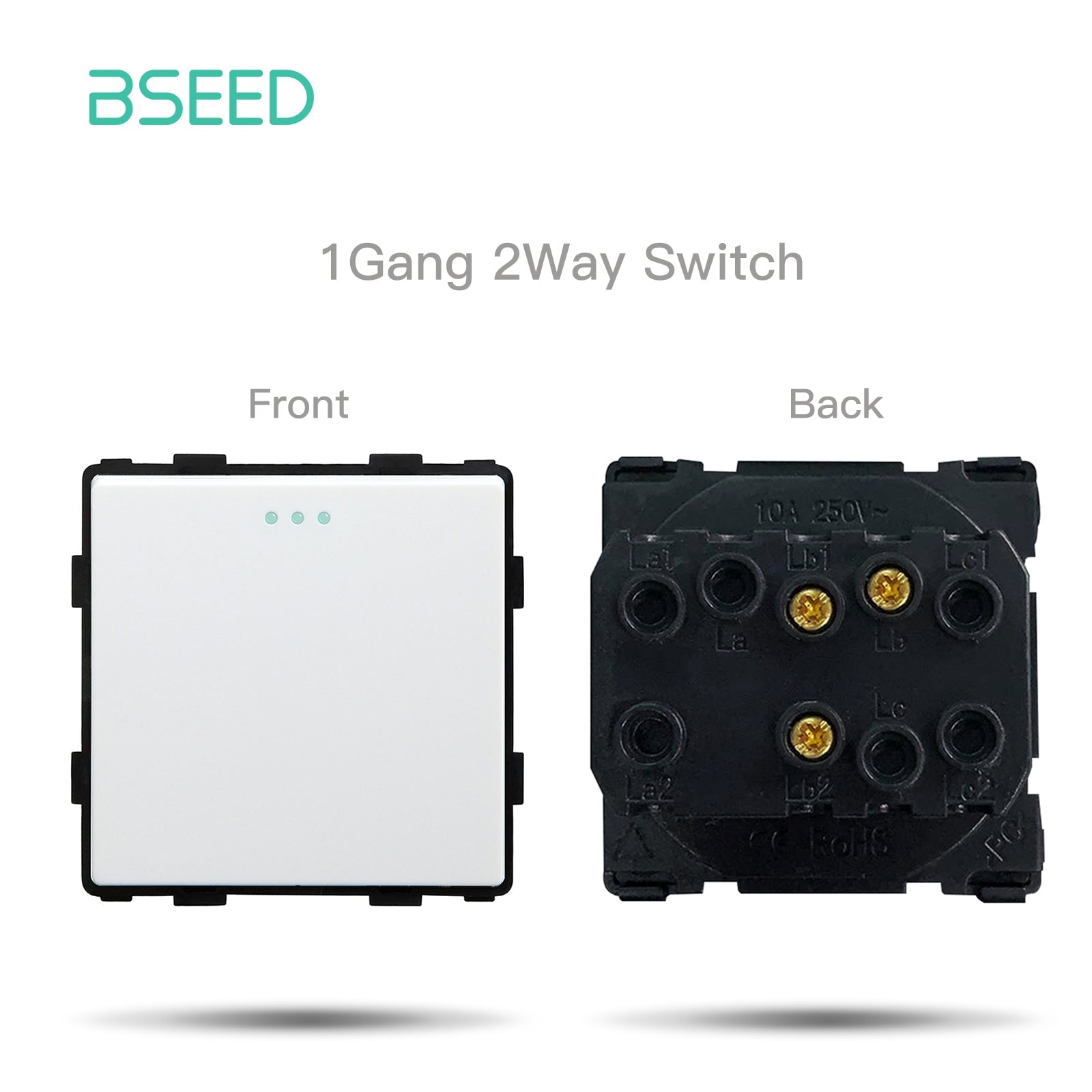 Bseed Button Light Switch 1/2/3 Gang 1/2 Way Mechanical Switches Crossbar Switch Light Switches Bseedswitch 