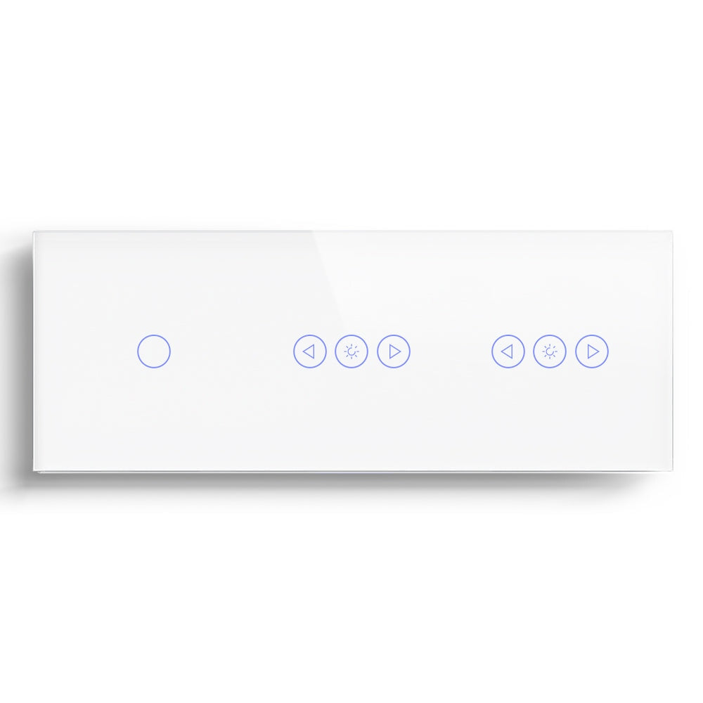 BSEED 1/2/3 Gang ZigBee Switch With Double Dimmer Switch 228mm Light Switches Bseedswitch 