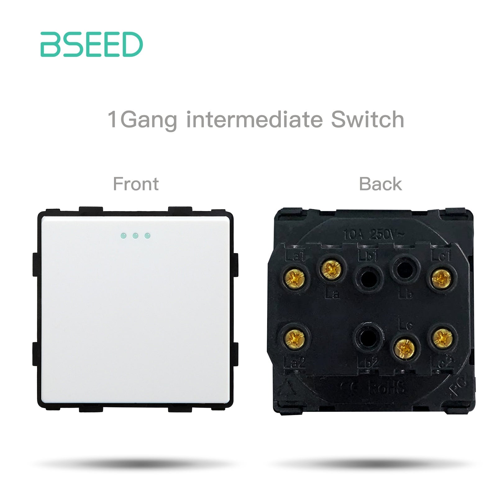 Bseed Button Light Switch 1/2/3 Gang 1/2 Way Mechanical Switches Crossbar Switch Light Switches Bseedswitch 