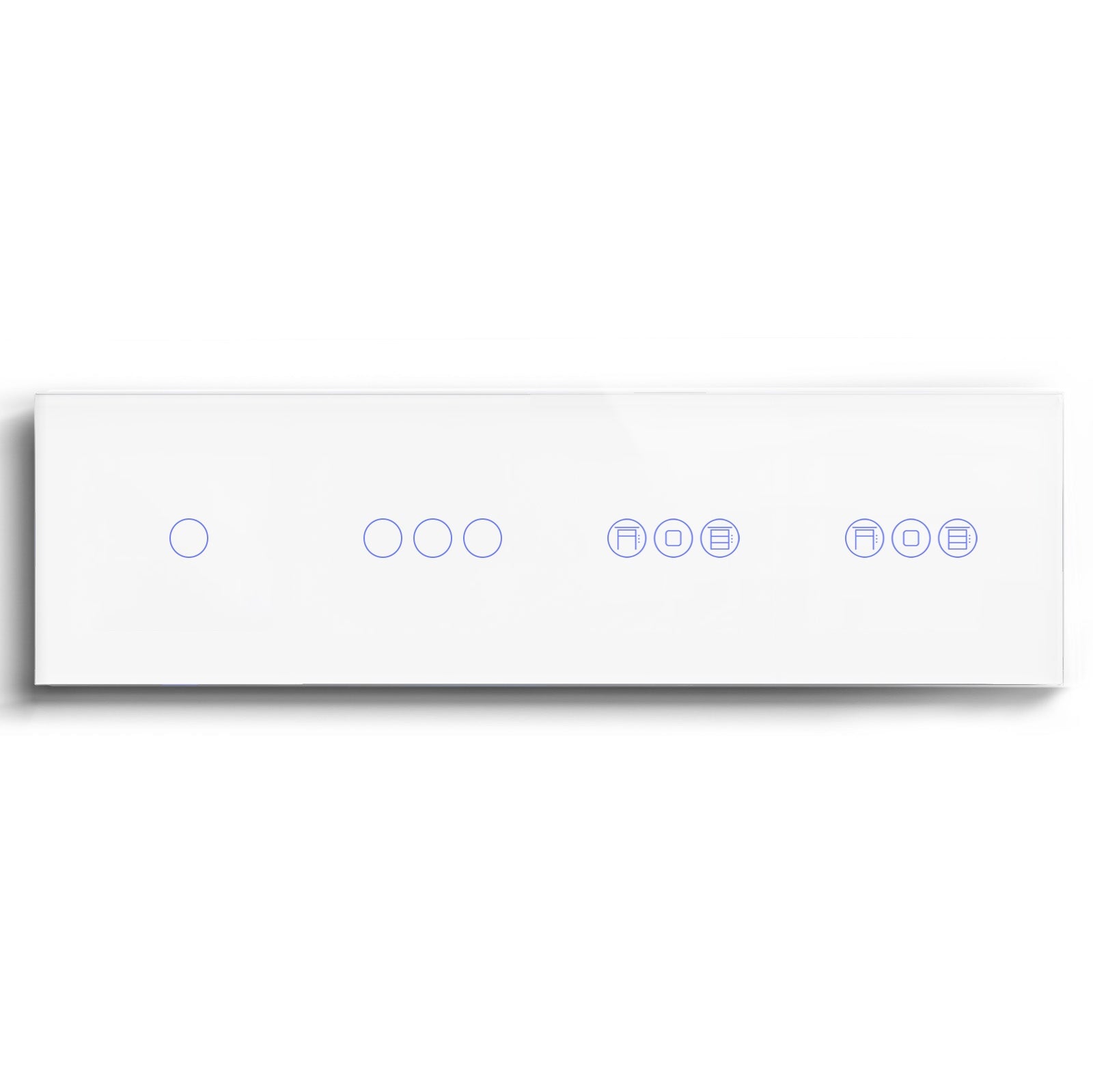 BSEED Double 1/2/3 Gang WiFi Switch With Double Roller Shutter Switch 299mm Light Switches Bseedswitch White 1Gang +3Gang+Double Shutter Switch 