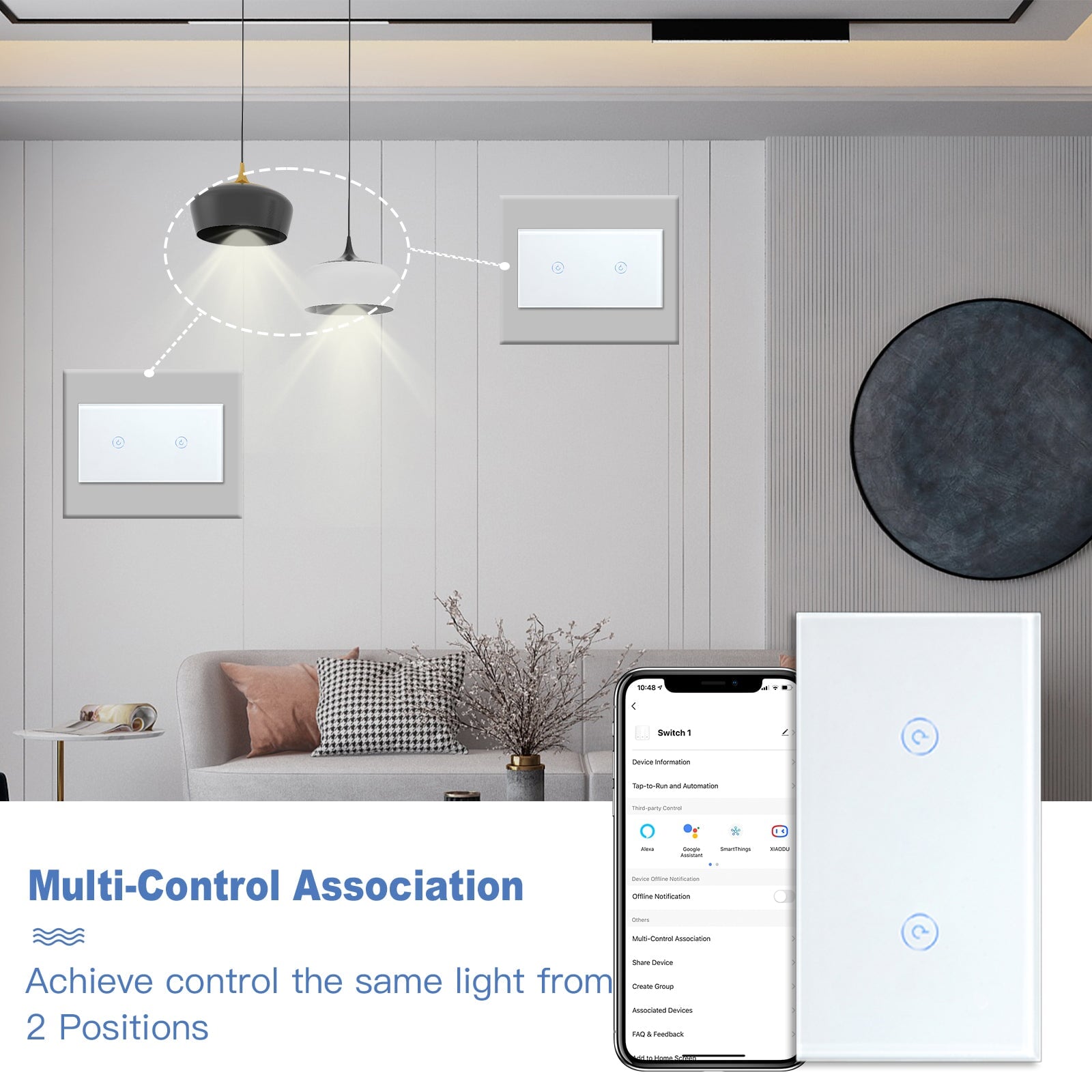 Bseed New Panel Double 1/2/3 Gang 1/2/3 Way Smart ZigBee Switch Light Switches Bseedswitch 