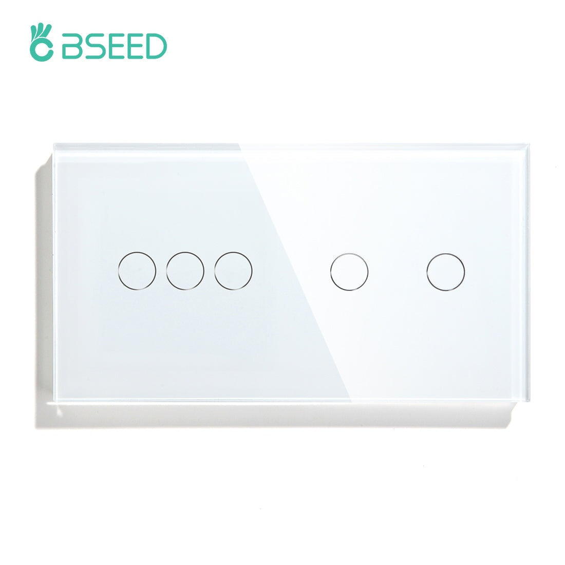 Bseed Double Touch Switch 1/2/3 Way 157mm 300W Wall Plates & Covers Bseedswitch White 3Gang + 2Gang 1Way