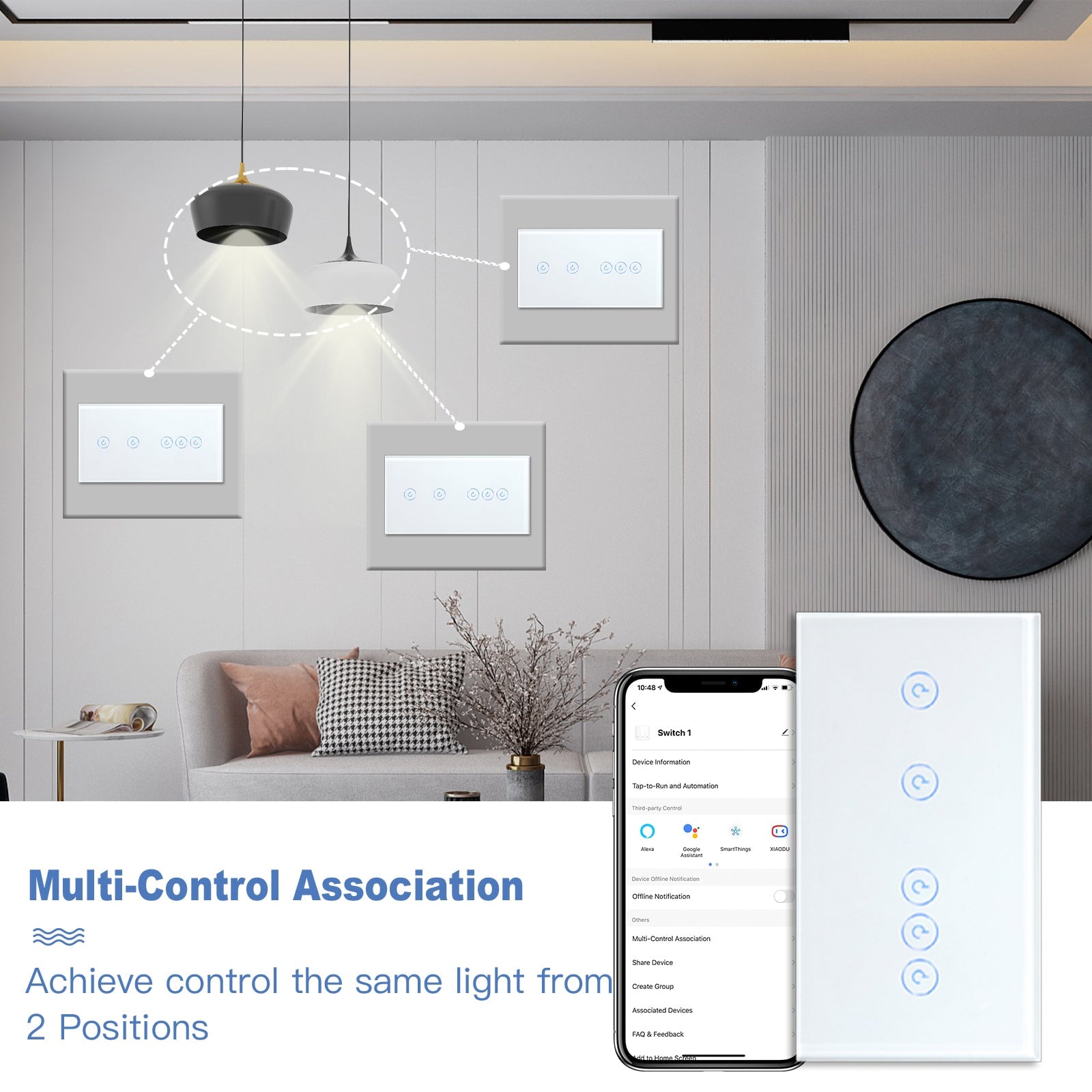 Bseed New Panel Double 1/2/3 Gang 1/2/3 Way Smart ZigBee Switch Light Switches Bseedswitch 