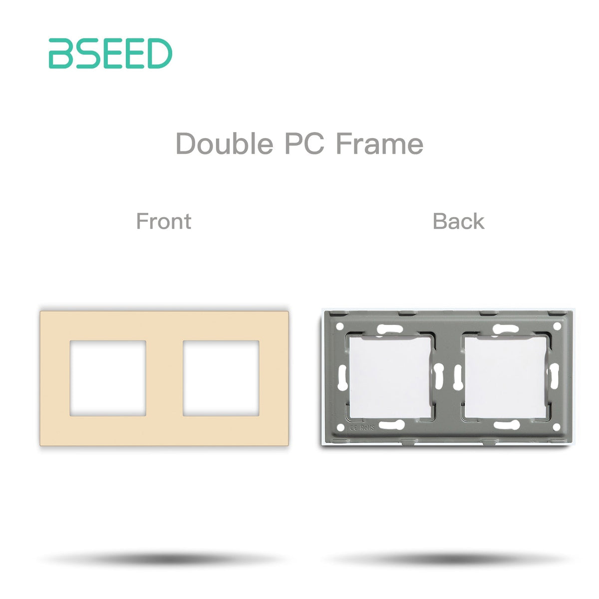 Bseed plastic frame socket 4 colors 1/2/3/4/5 slot DIY parts Wall Jacks & Braces Bseedswitch Gold Double 