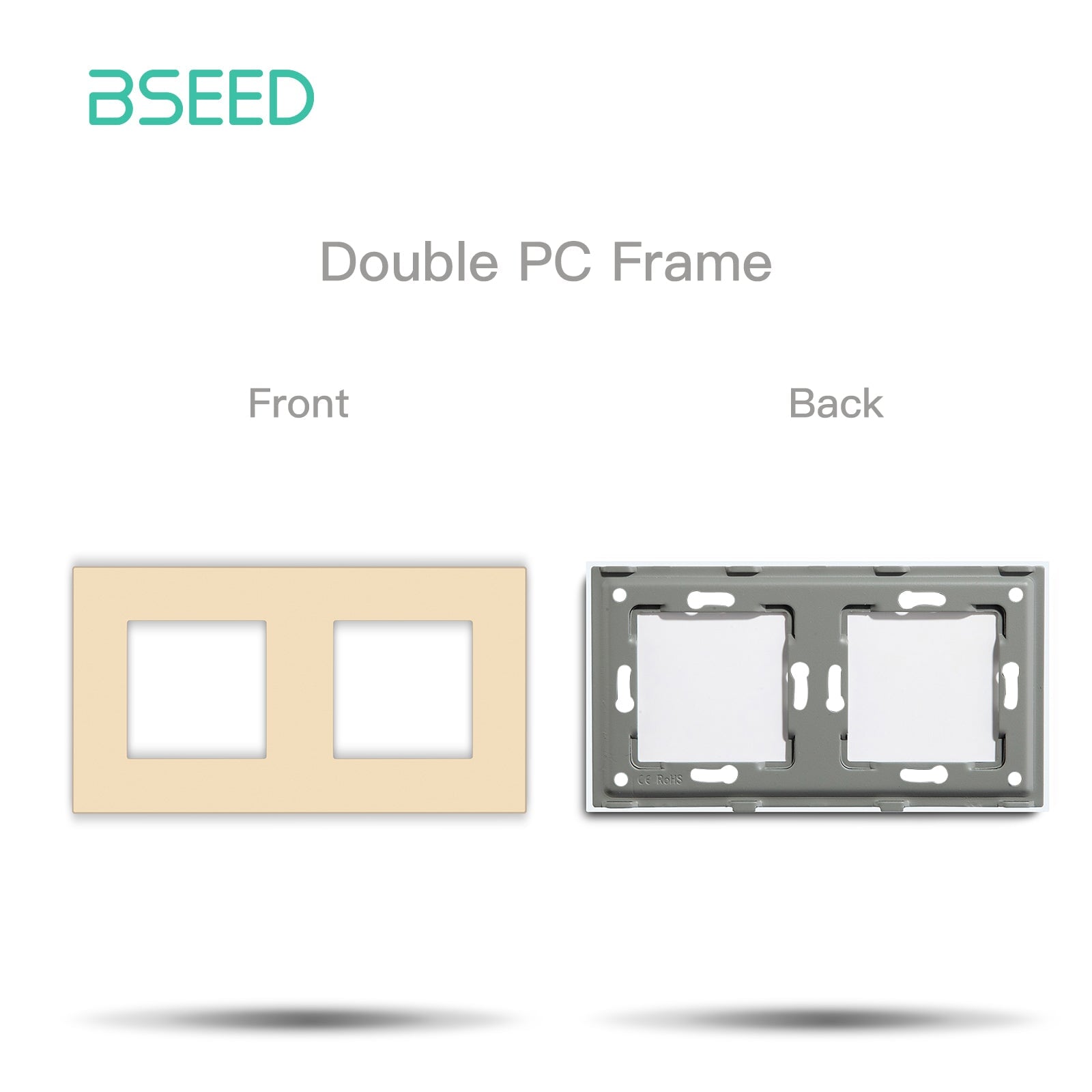 Bseed plastic frame socket 4 colors 1/2/3/4/5 slot DIY parts Wall Jacks & Braces Bseedswitch Gold Double 