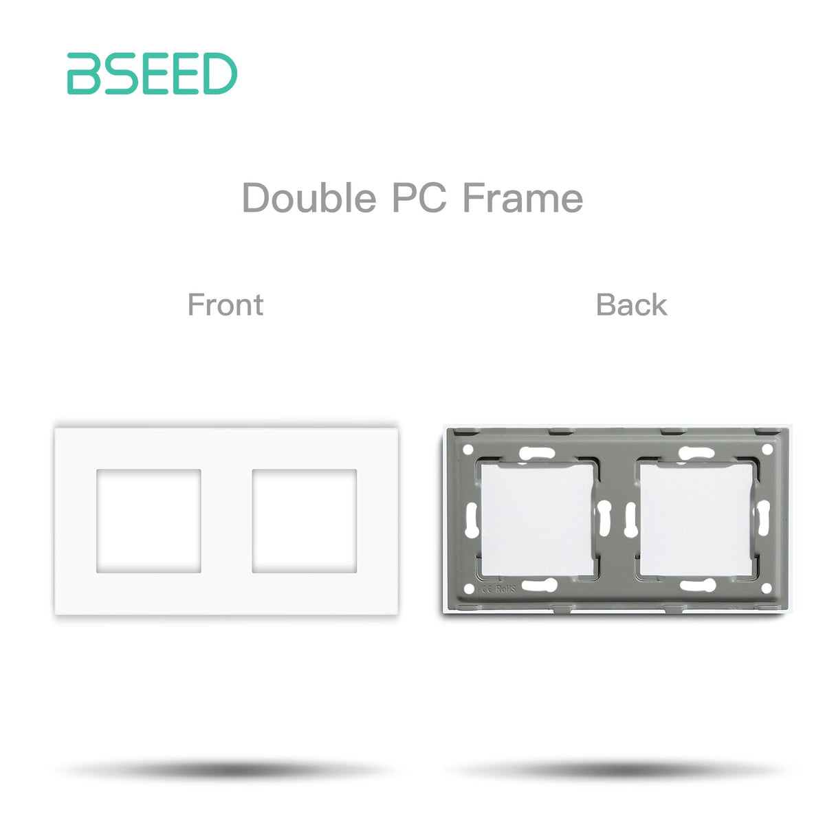 Bseed plastic frame socket 4 colors 1/2/3/4/5 slot DIY parts Wall Jacks & Braces Bseedswitch White Double 