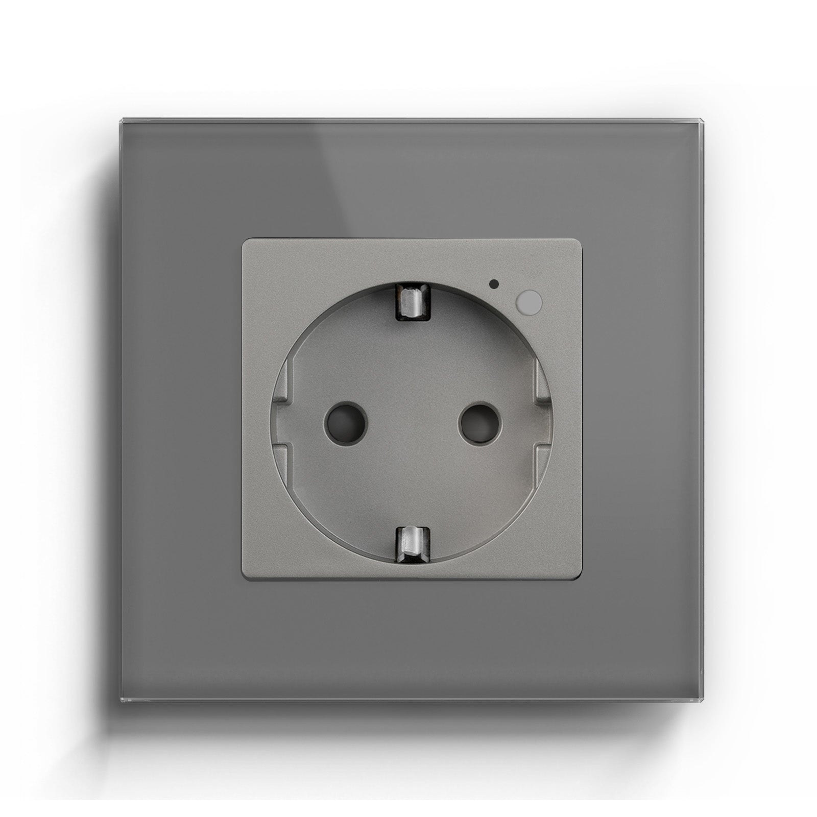 BSEED ZigBee EU Wall Sockets Power Outlets Kids Protection Wall Plates & Covers Bseedswitch grey Single 