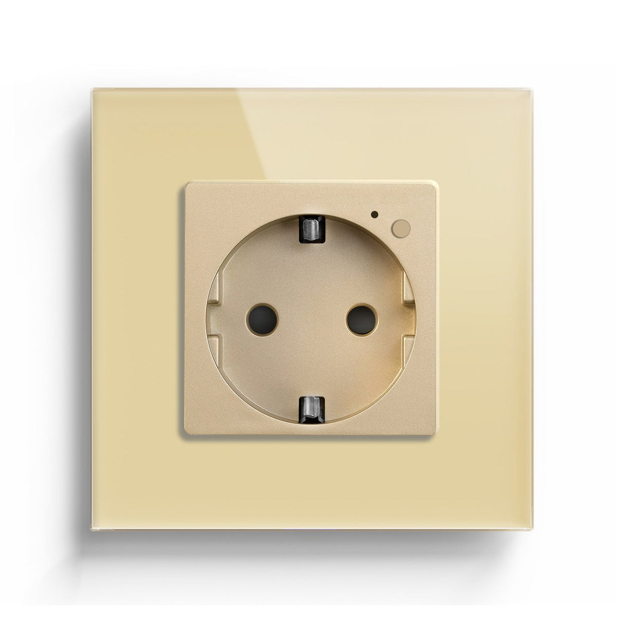 BSEED ZigBee EU Wall Sockets Power Outlets Kids Protection Wall Plates & Covers Bseedswitch gold Single 