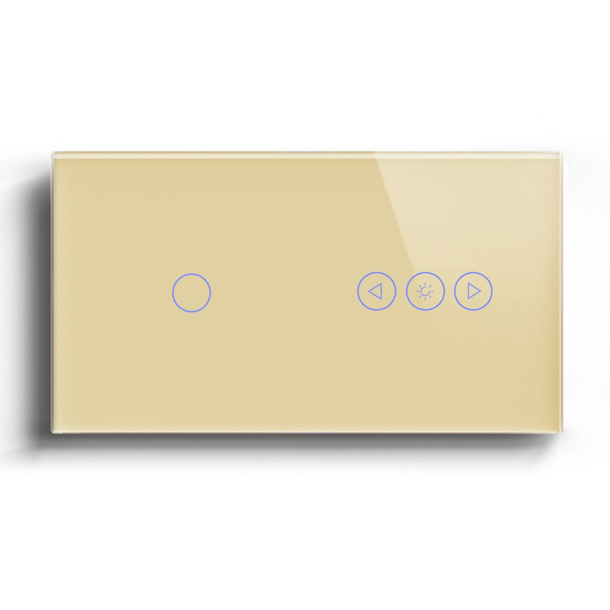 Bseed Smart Wifi Switch With Dimmer Switch Glass Panel 157mm Bseedswitch Gold 1Gang + Dimmer Switch 