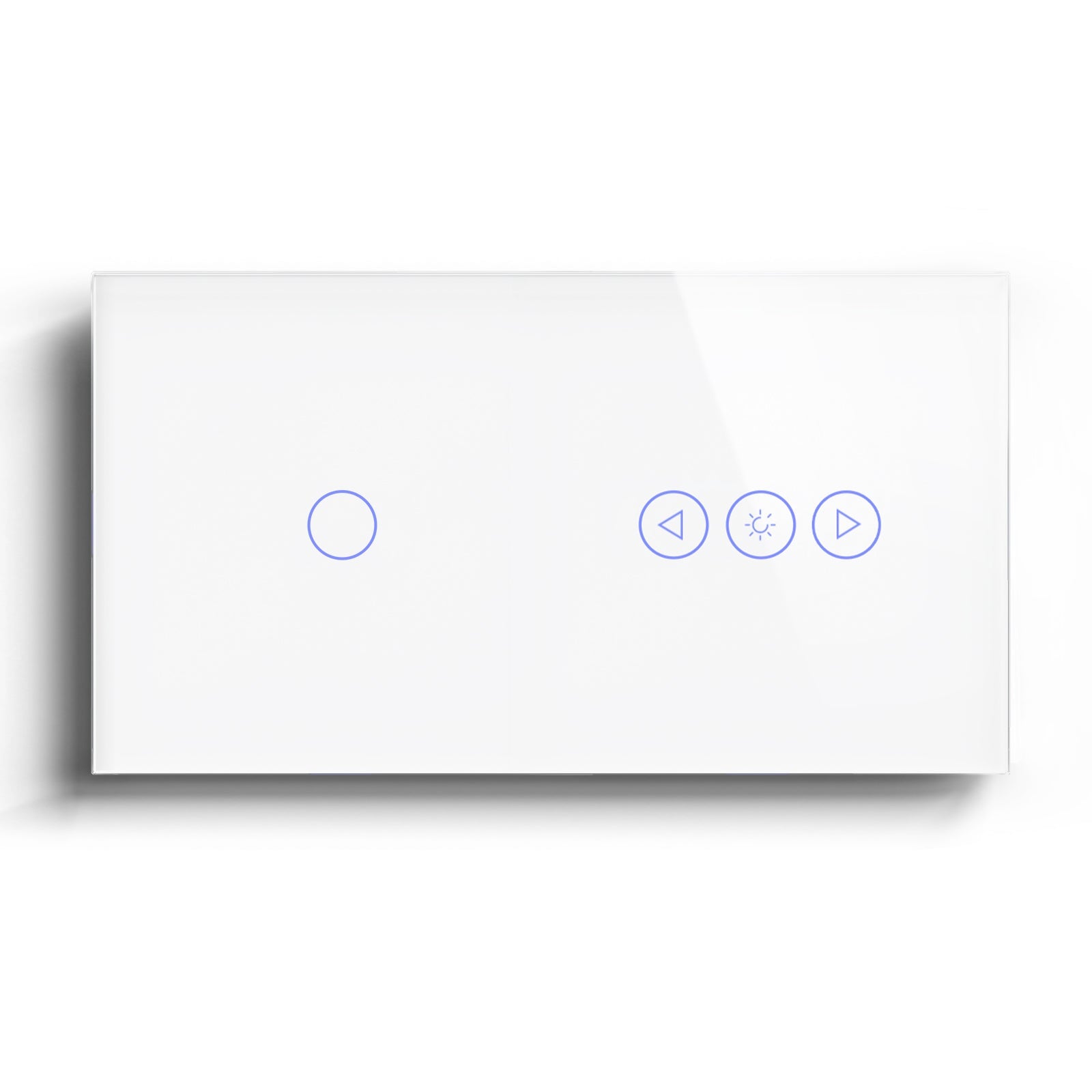 Bseed Smart Wifi Switch With Dimmer Switch Glass Panel 157mm Bseedswitch White 1Gang + Dimmer Switch 