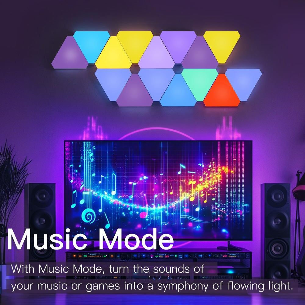 Smart RGB LED Triangle Ambient Lighting Lamp with App and Remote Control lamp Bseedswitch 