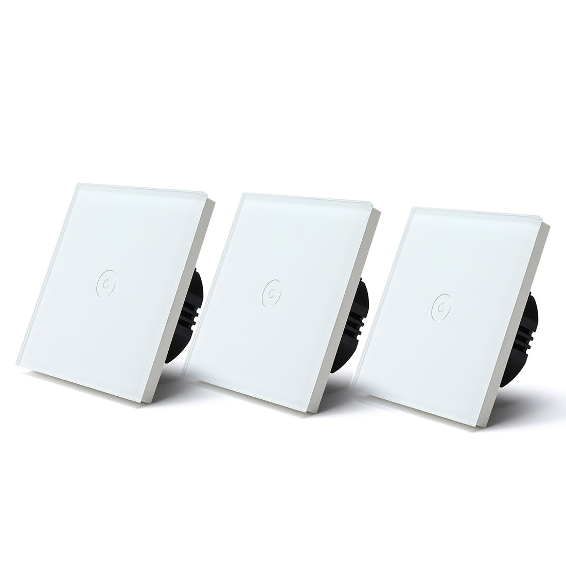 Bseed Smart Wifi Touch Switch 1 Gang 1/2/3 Way Wall Plates & Covers Bseedswitch White 3Pcs/Pack 
