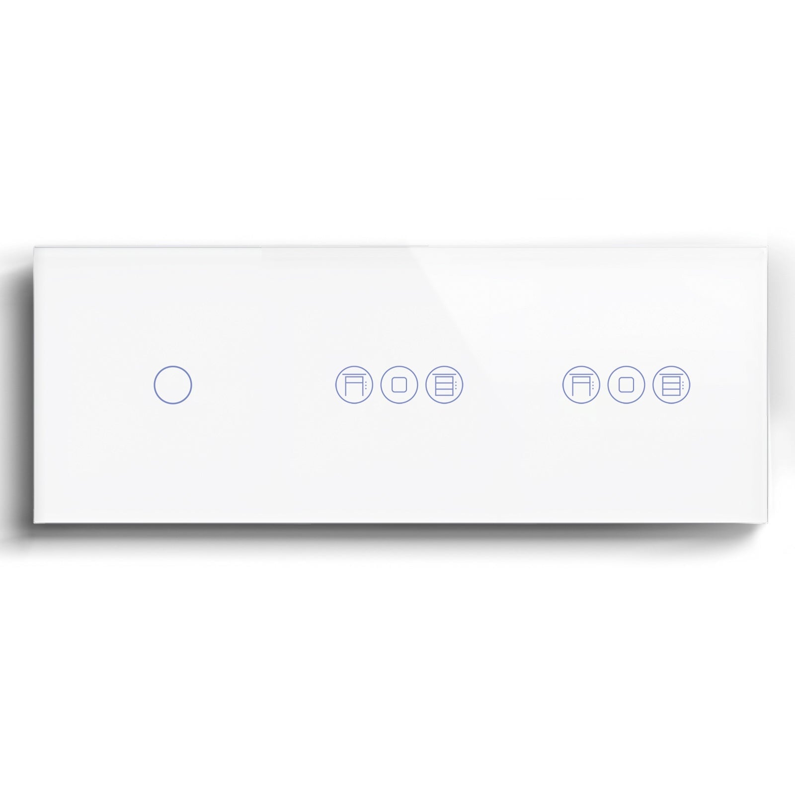 BSEED 1/2/3 Gang WiFi Switch With Double Roller Shutter Switch 228mm Light Switches Bseedswitch White 1Gang with Double Shutter Switch 