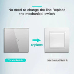 BSEED Wall Touch Screen Switches 1/2/3/4 Gang 1/2/3 Way Light Switches Bseedswitch 