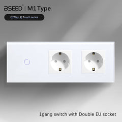 Bseed 1/2/3 Gang 1/2/3 Way Switch with Trible Socket Work Wall Plates & Covers Bseedswitch 