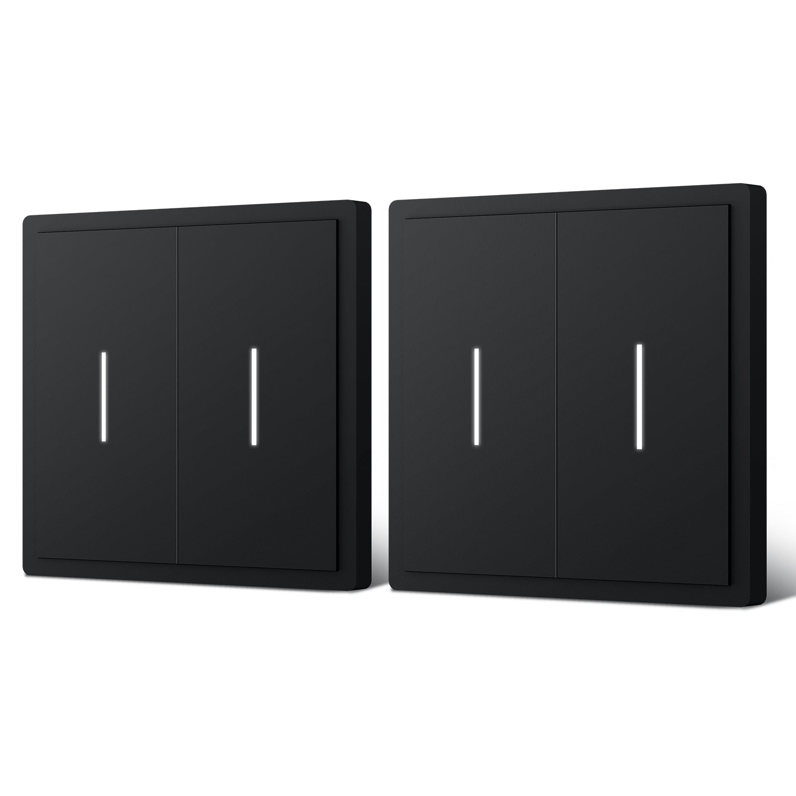 BSEED Scale Series Smart Wifi Light Switch 2 Gang (With Neutral) Light Switches Bseedswitch Black 2 PCS/Pack 