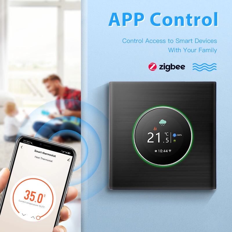 BSEED zigbee Floor Heating Room Thermostat Controller Rotary Button Thermostats Bseedswitch 