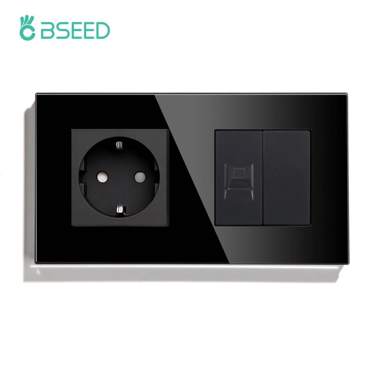 BSEED Product Customization Bseedswitch eu socket with cat6 and blank key 