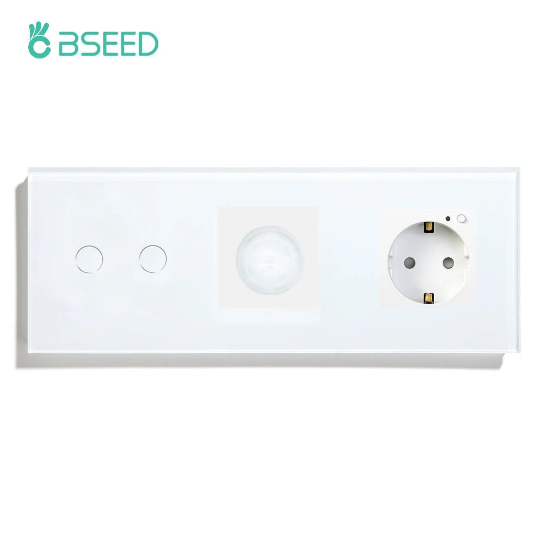 BSEED Product Customization Bseedswitch wifi 2gang touch switch with body sensor switch with wifi eu socket 