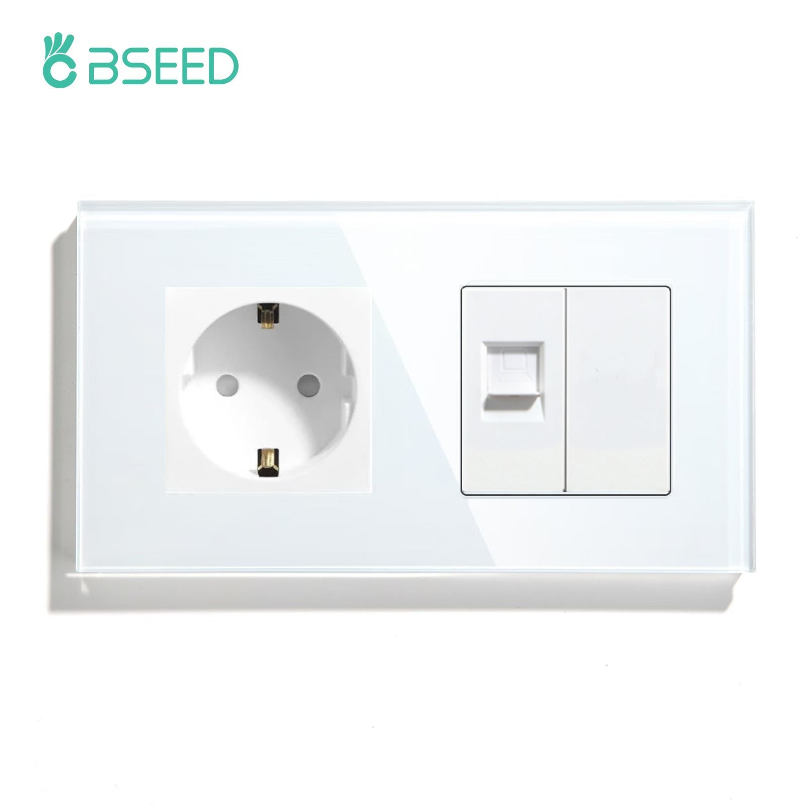 BSEED Product Customization Bseedswitch eu socket with cat6 socket and blank key 