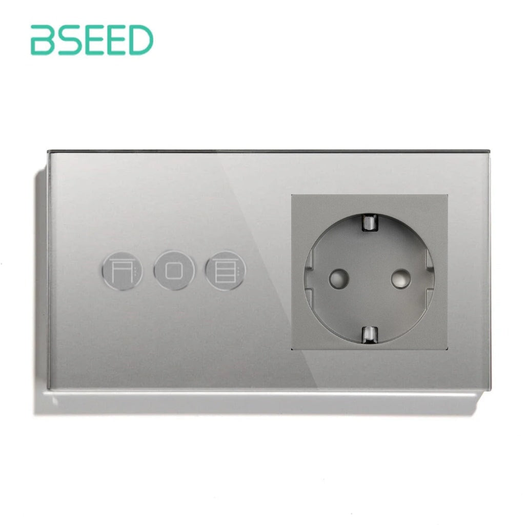 BSEED Product Customization Bseedswitch zigbee roller shutter switch with eu socket 