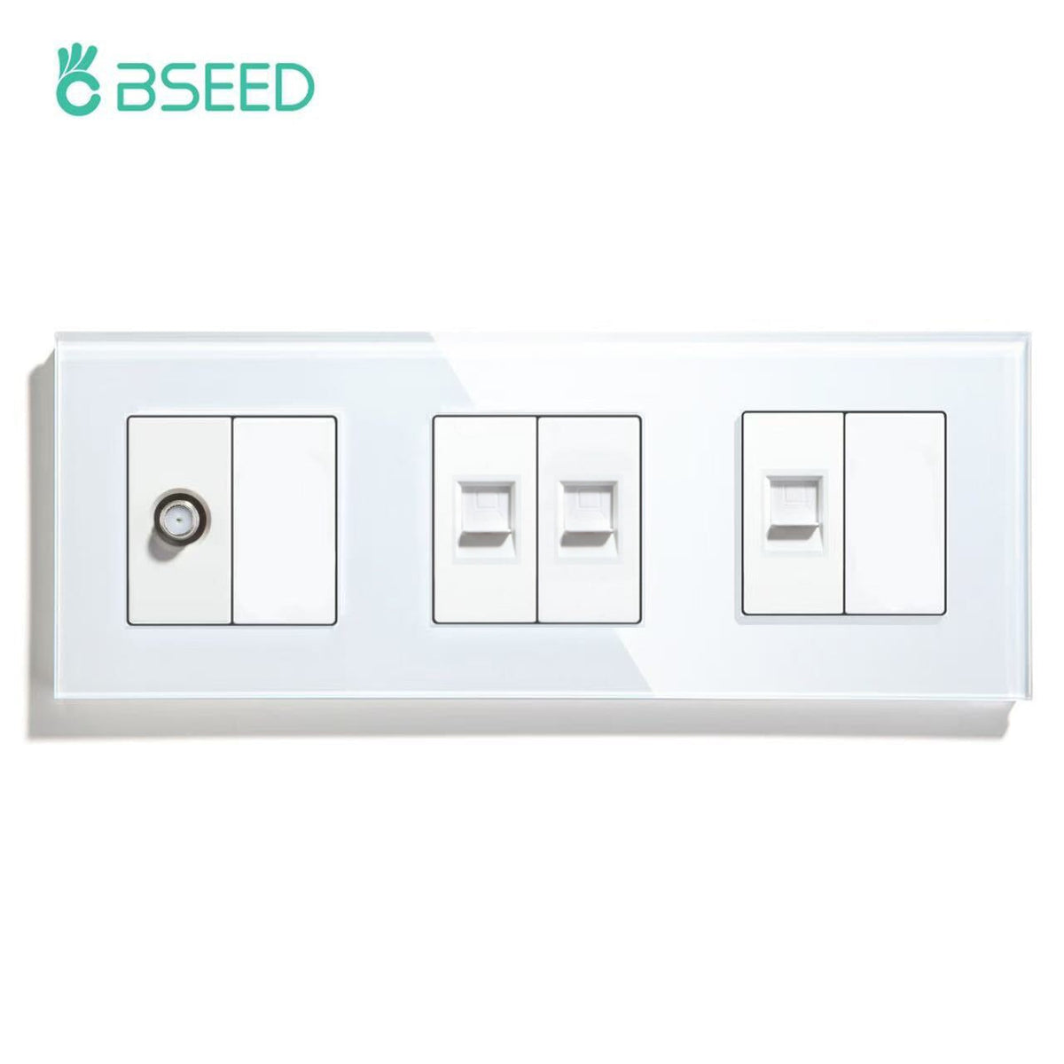 BSEED Product Customization Bseedswitch satellite socket and blank key with double cat5 socket and blank key 