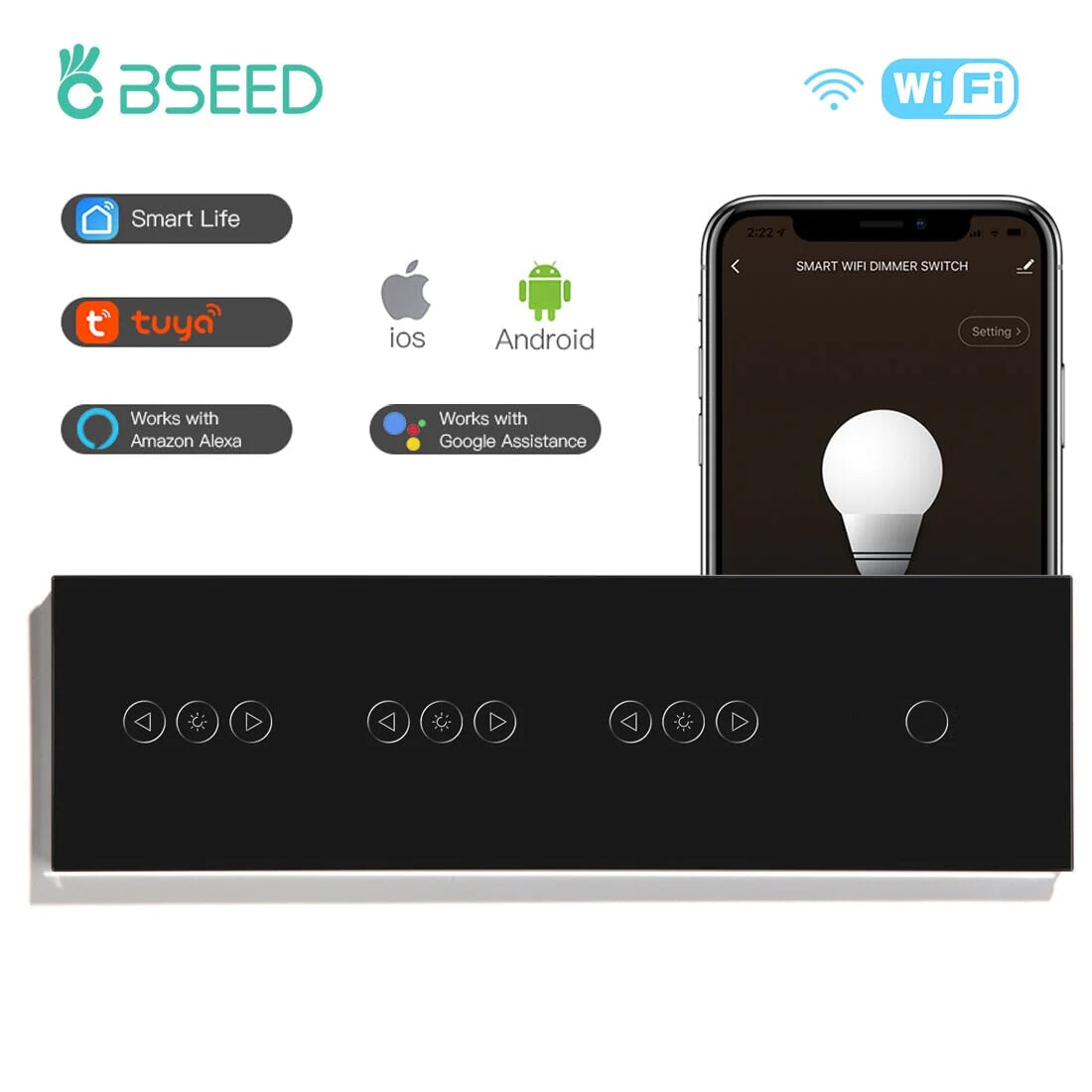 BSEED Product Customization Bseedswitch wifi dimmer switch with wifi dimmer switch with wifi dimmer switch with wifi 1gang touch switch 