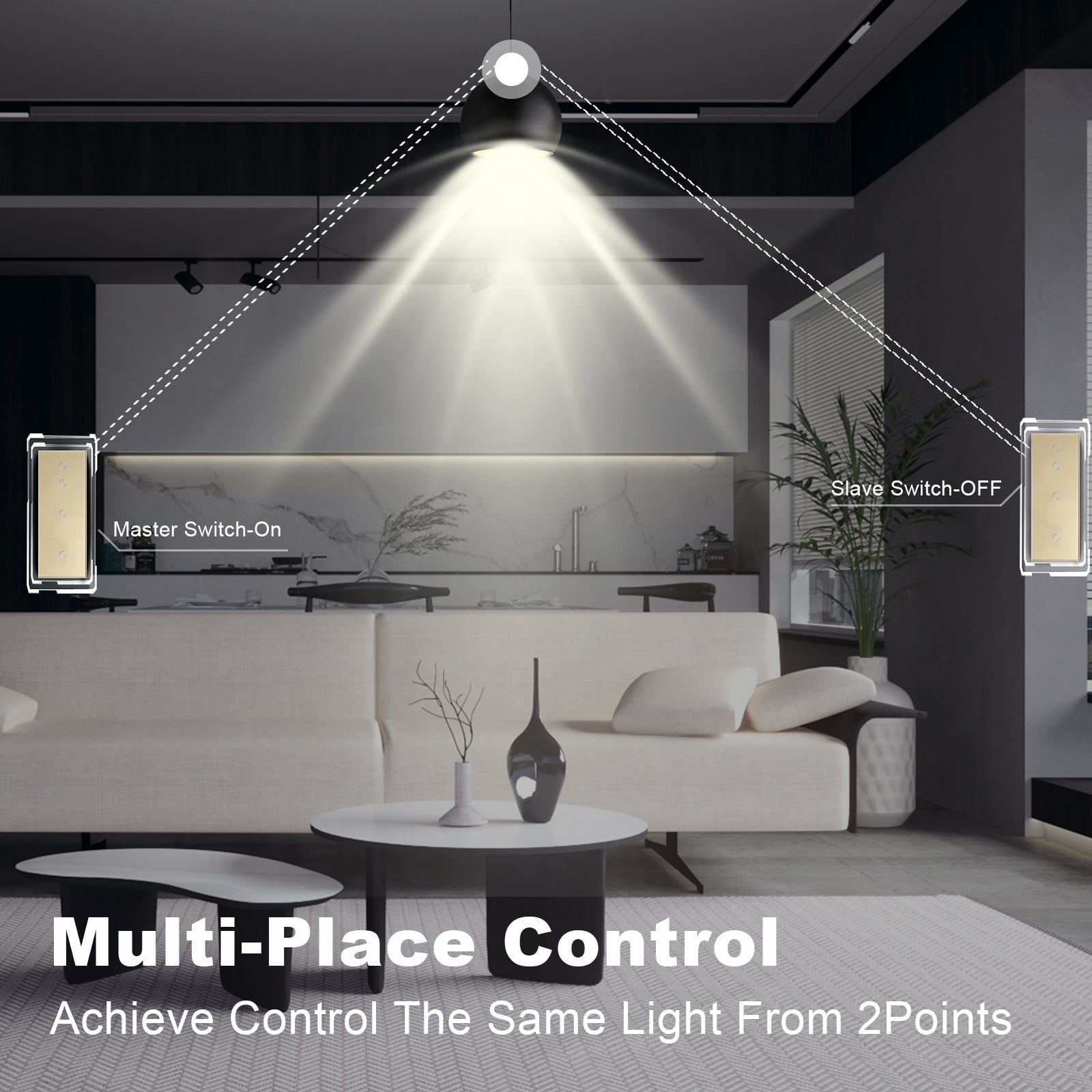 BSEED Touch 1/2/3 Gnag 1/2/3 Way Light Switch With Double EU Socket With Type-C Power Outlets & Sockets Bseedswitch 