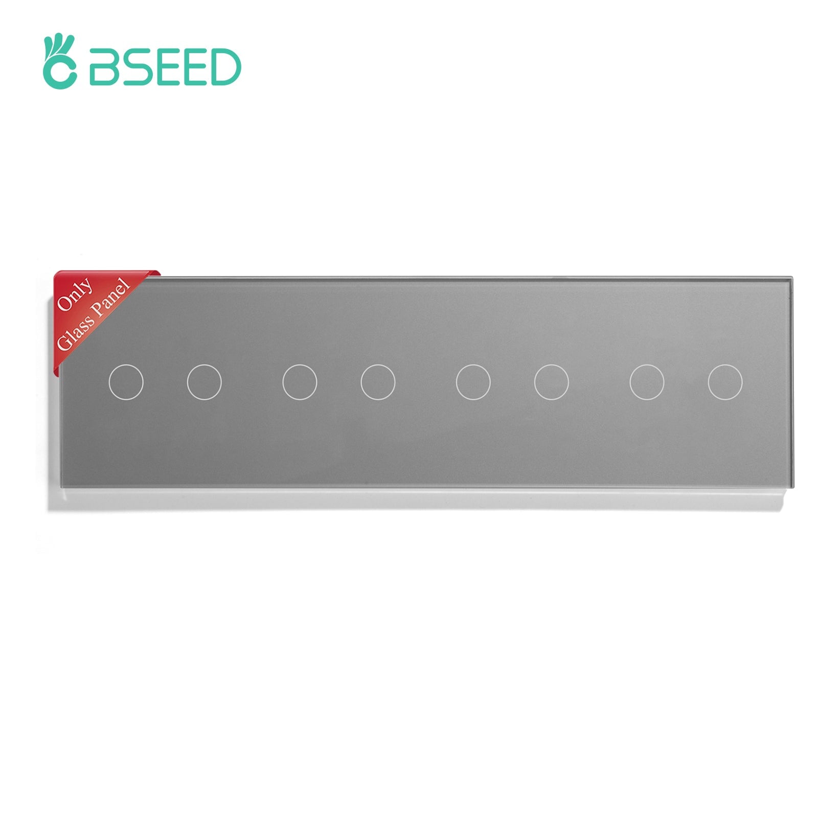 BSEED Glass Panel Only 299mm 4x 1/2/3 Gang Pearl DIY with Metal Frame Light Switches Bseedswitch 