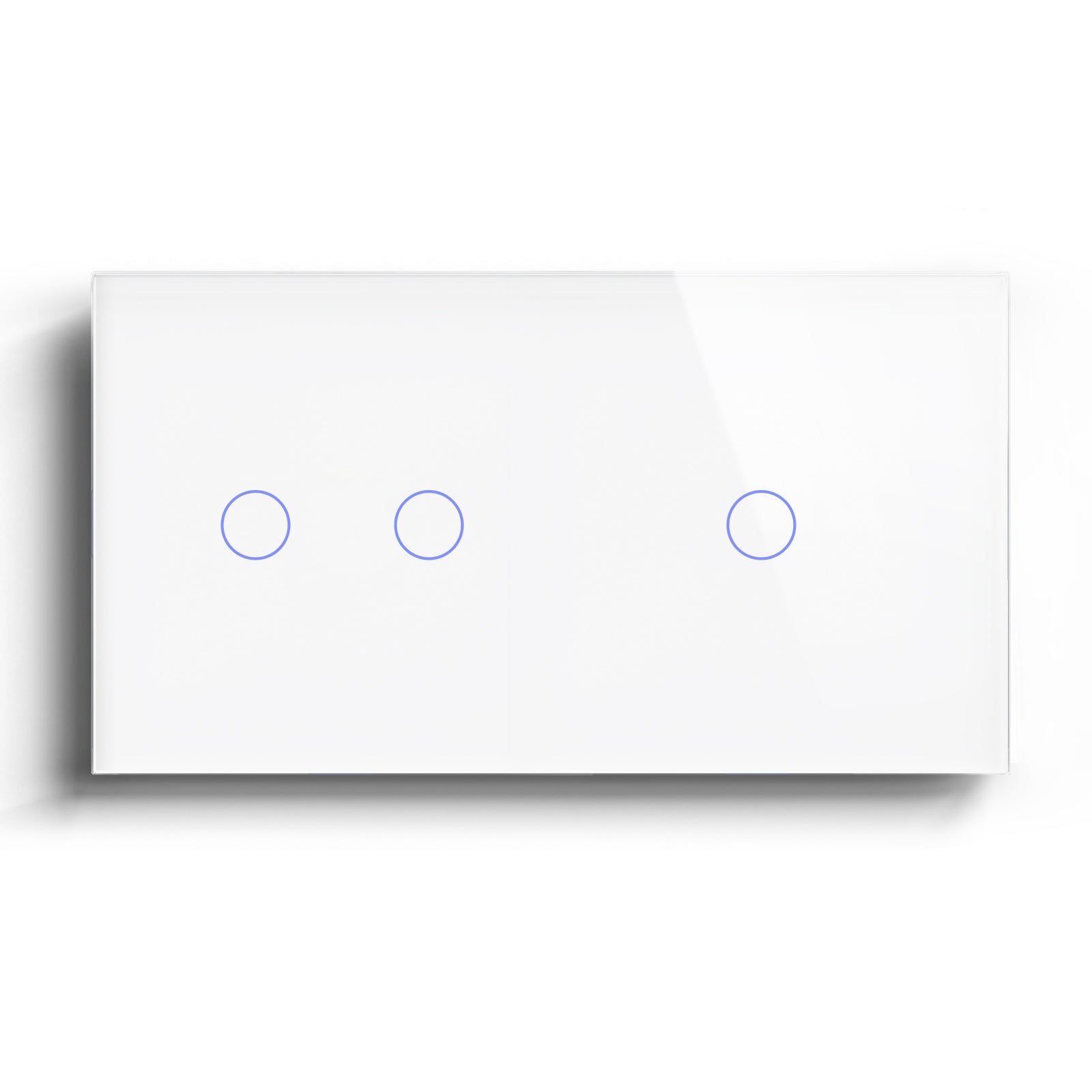 Bseed Double Touch Switch 1/2/3 Way 157mm 300W Wall Plates & Covers Bseedswitch White 2Gang + 1Gang 1Way