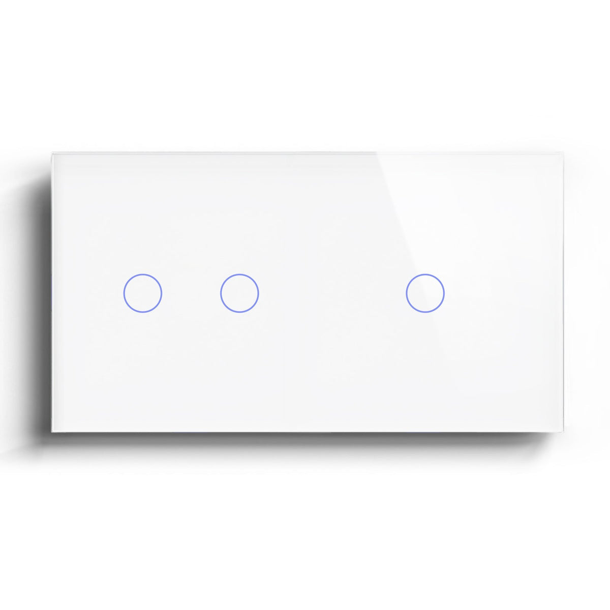 Bseed Double Touch Switch 1/2/3 Way 157mm 300W Wall Plates & Covers Bseedswitch White 2Gang + 1Gang 2Way