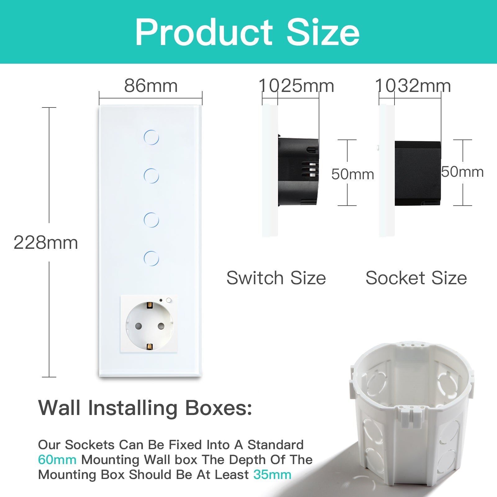 Bseed WiFi Light Switches Multi Control With Wifi EU Normal Standard Wall Socket Light Switches Bseedswitch 