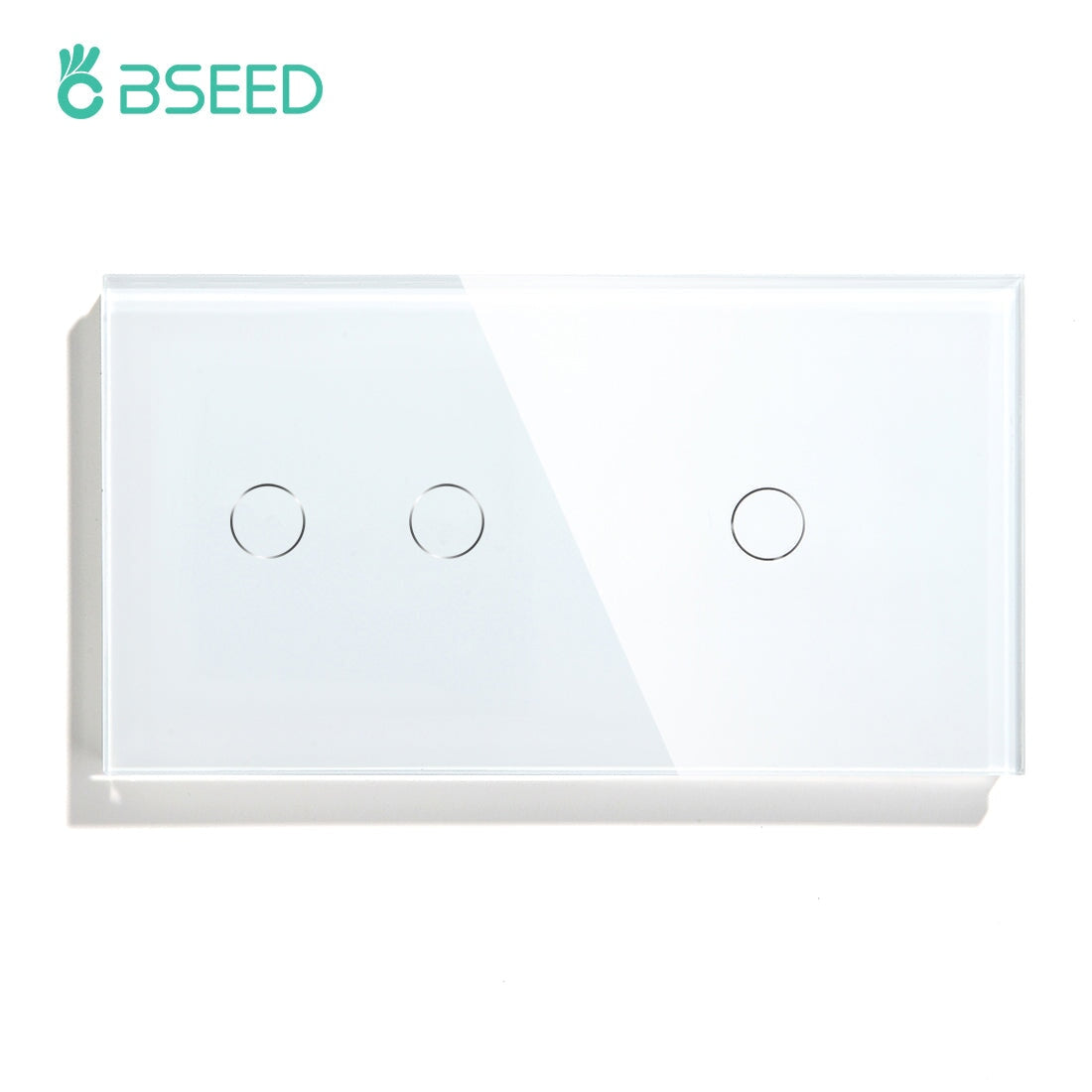 Bseed Double Touch Switch 1/2/3 Way 157mm 300W Wall Plates & Covers Bseedswitch White 2Gang + 1Gang 1Way