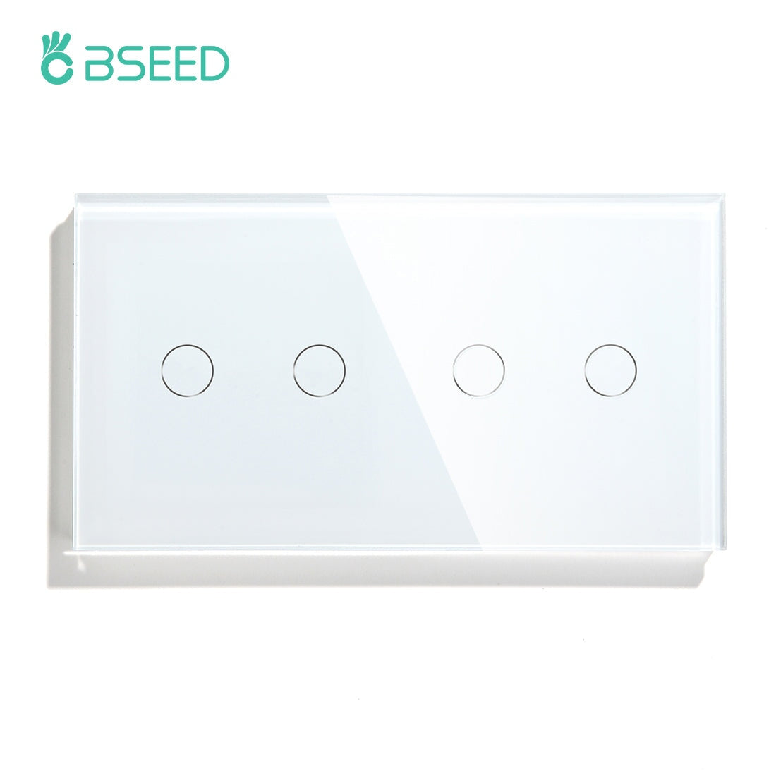 Bseed New Panel Double 1/2/3 Gang 1/2/3 Way Smart ZigBee Switch Light Switches Bseedswitch White 2Gang + 2Gang 