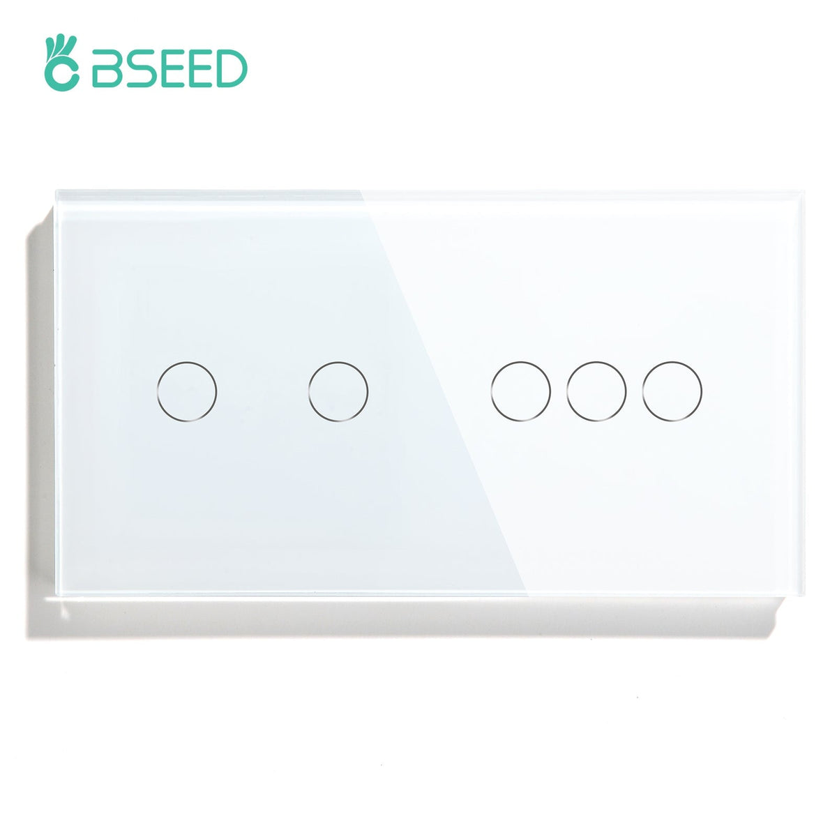 Bseed Double Touch Switch 1/2/3 Way 157mm 300W Wall Plates & Covers Bseedswitch White 2Gang + 3Gang 1Way