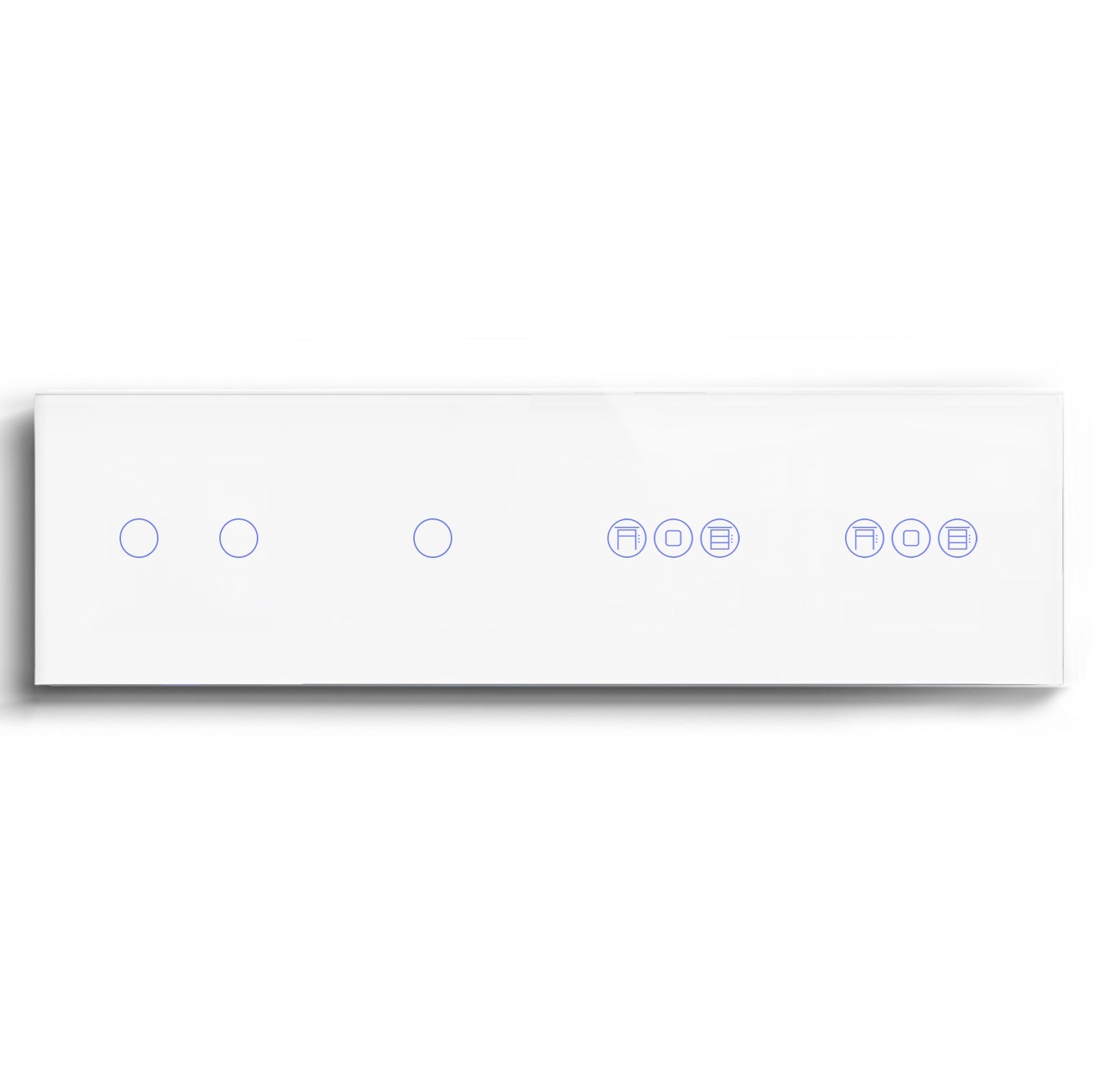 BSEED Double 1/2/3 Gang WiFi Switch With Double Roller Shutter Switch 299mm Light Switches Bseedswitch White 2Gang +1Gang+Double Shutter Switch 