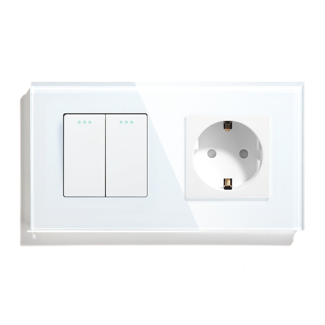 BSEED Mechanical 1/2/3 Gang 1/2Way Touch Light Switch With Normal Eu Socket Power Outlets & Sockets Bseedswitch White 1Gang 2Way