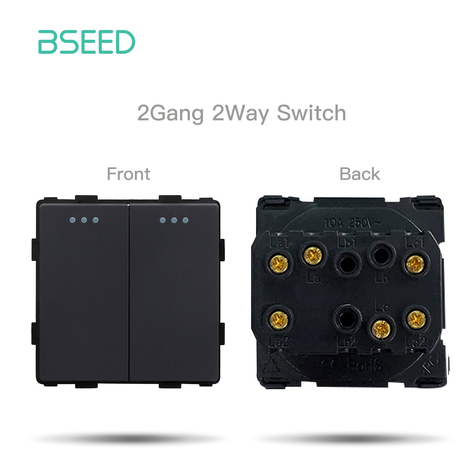 Bseed 1/2/3 Gang 1/2/3 Way Button Light Switch Function Key Touch Cont ...