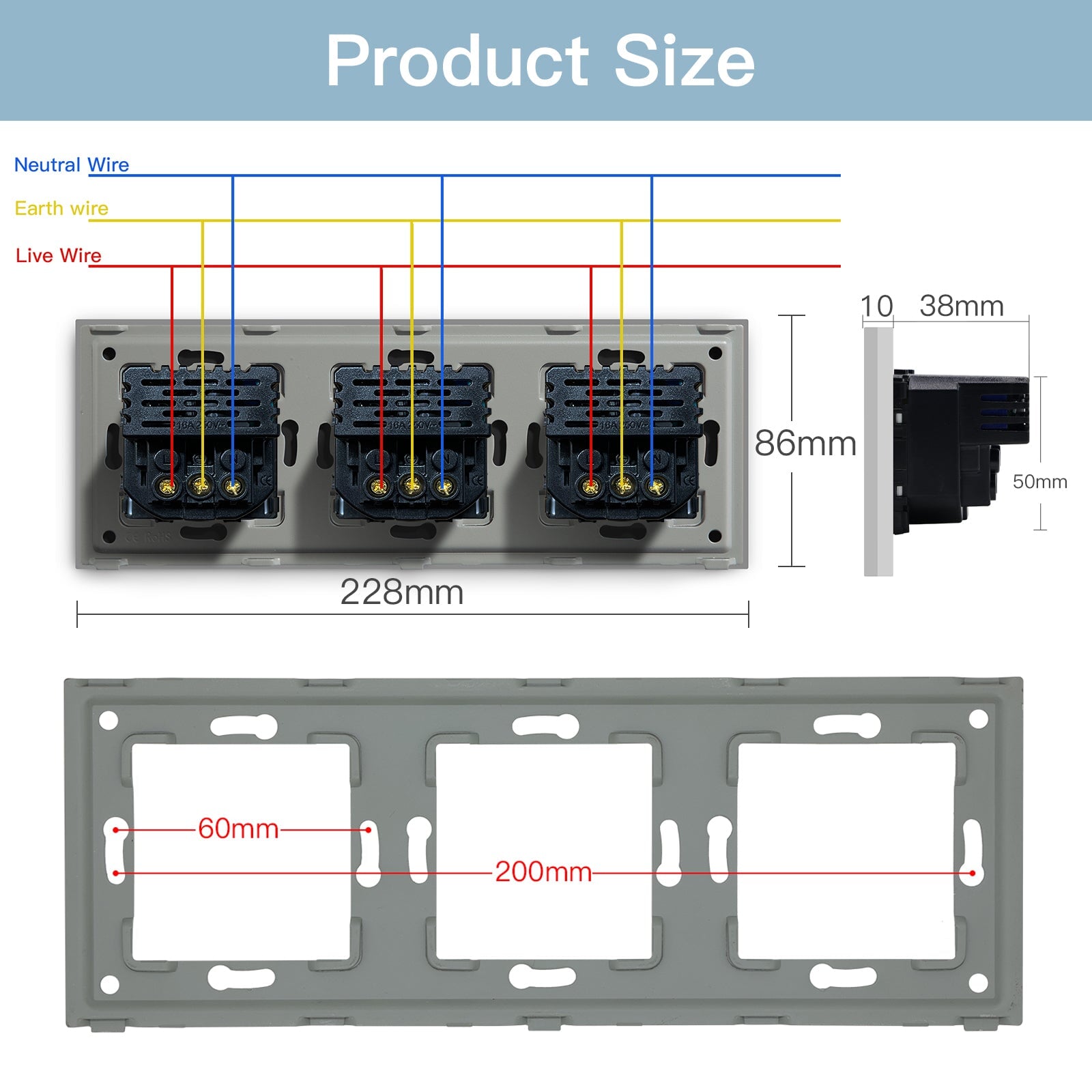 BSEED EU sockets with 20W PD Fast Charge Type-C Interface Outlet Wall Socket Power Outlets & Sockets Bseedswitch 